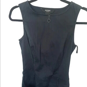 Express stretch zip up midi dress size 1/2